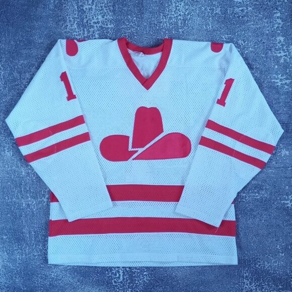 Vintage 90s/80s Calgary Cowboys Hockey Jersey TEX #1 PRO JOY WHA - Picture 1 of 9